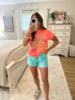 Neon Kiss My Bass Comfort Colors Tee