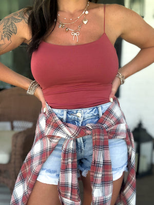 Layton Plaid Button Down Top