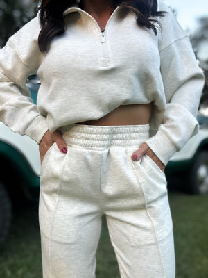 DOORBUSTER - Britt Half Zip Pullover - Vanilla