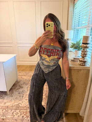 Free Bird Scarf Top - Camo