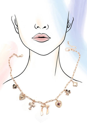 Nicole Floral Charm Necklace