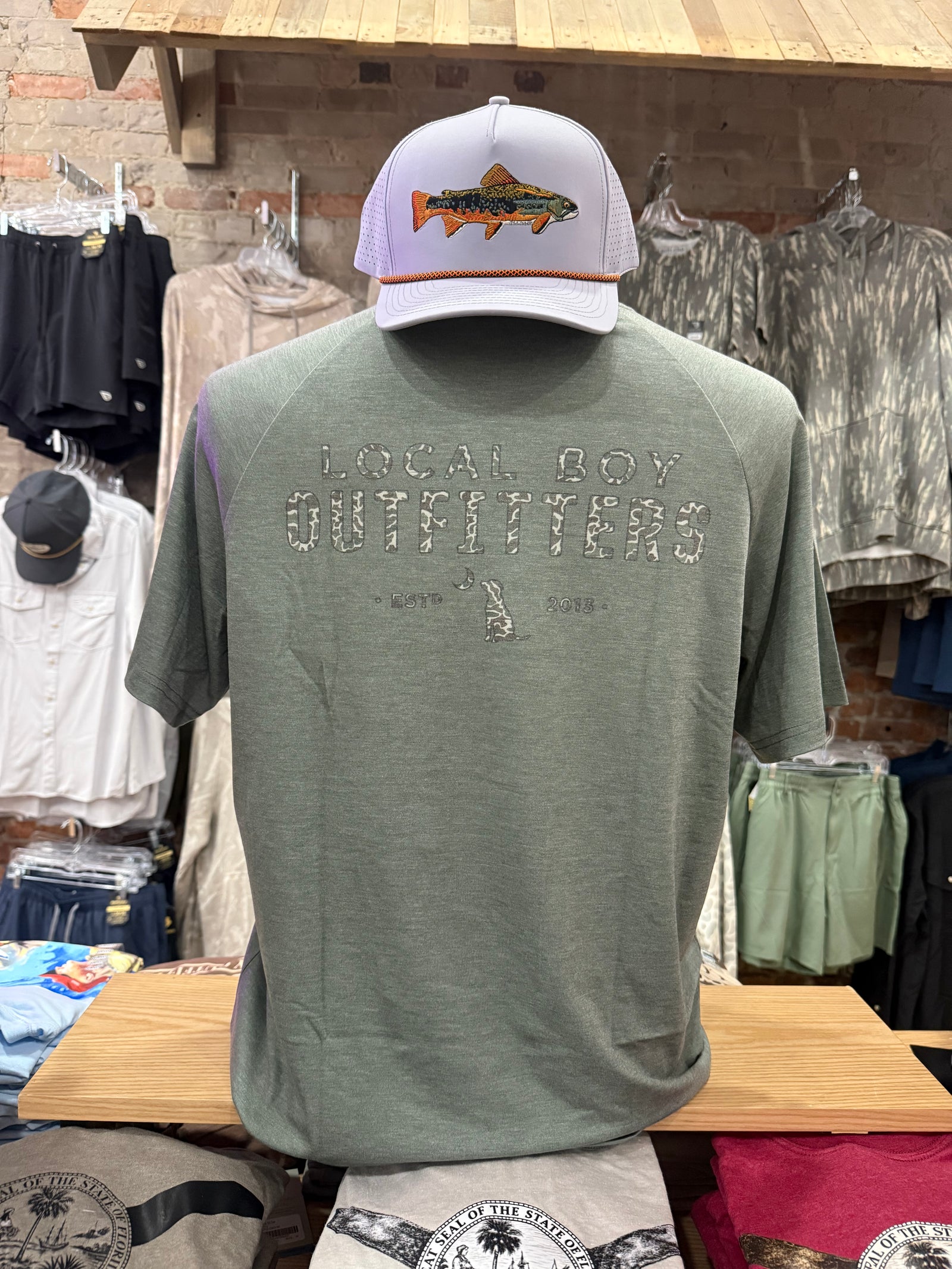Local Boy Graphic Short Sleeve Heather Blend Crew - Old Signature