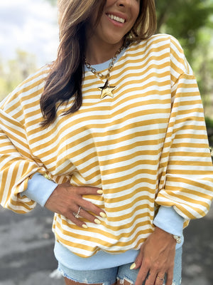 Brandi Striped Pullover