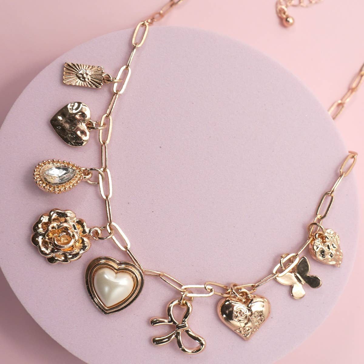 Fragile Hearts Charm Necklace