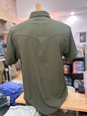 Burlebo Performance Western Shirt - Mallard Green