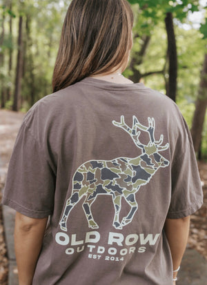 Old Row Camo Moose Tee - Espresso