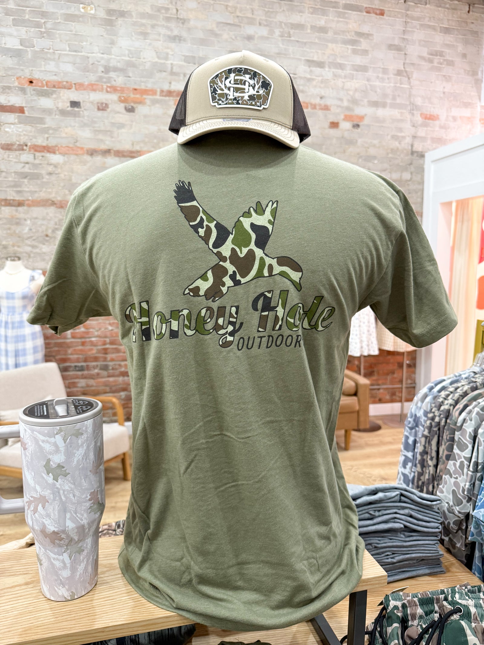 Honey Hole Outdoors Tee - Duck Camo