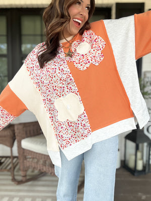 Penelope Round Neck Bubble Sleeve Top
