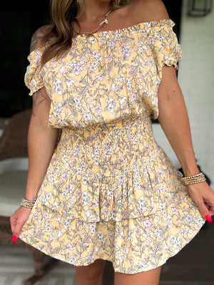 Something To Someone Smocked Mini Dress