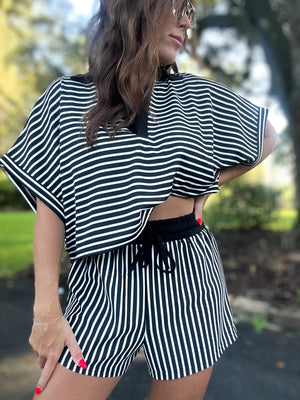 Running Errands Striped Two-Piece Set