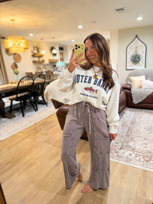Outer Banks Embroidered Crew Neck