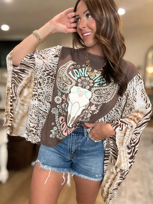 Long Live Cowgirls Flutter Sleeve Tee
