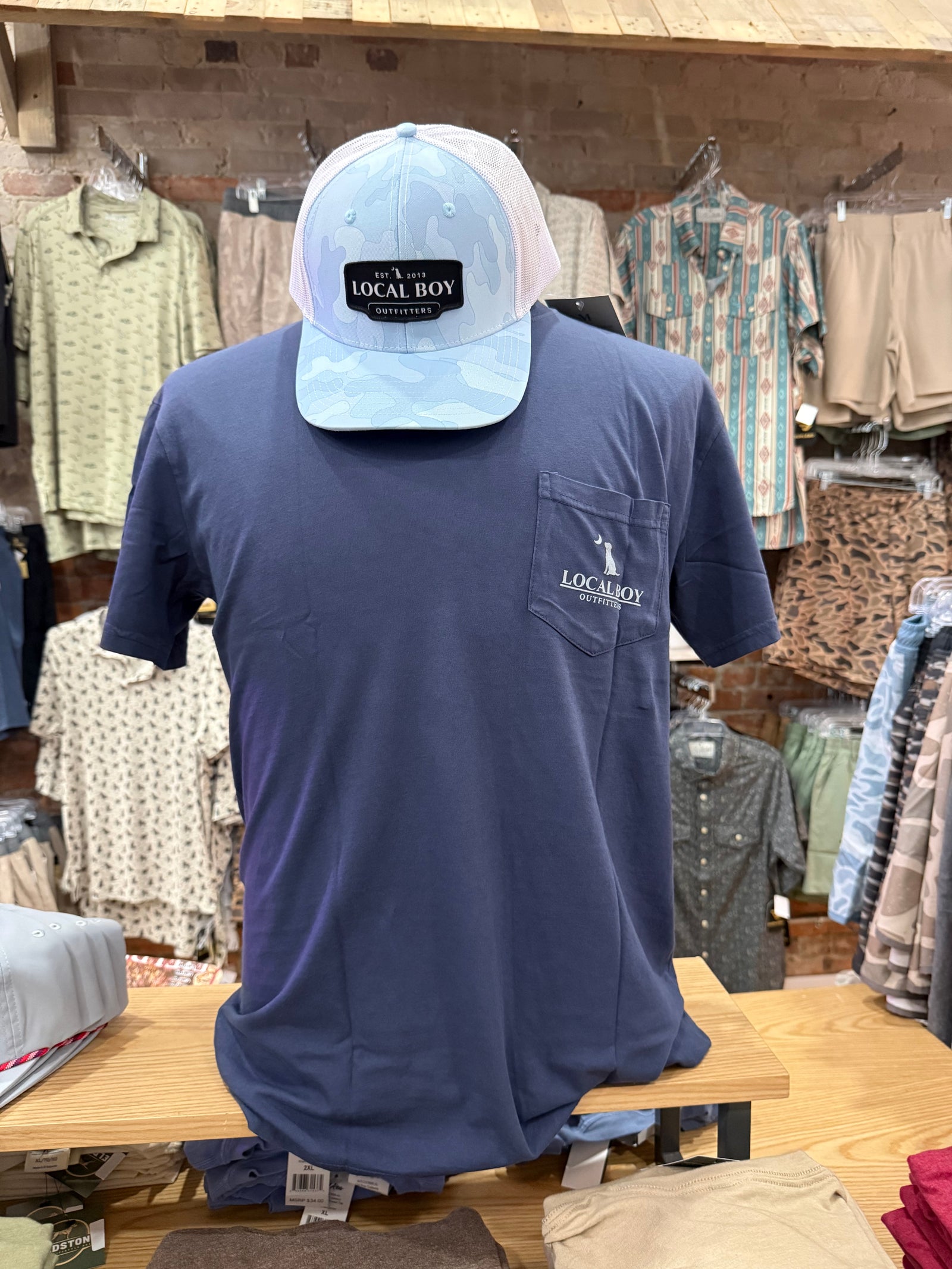 Local Boy Distressed LCF Cobalt Dog & Moon Tee