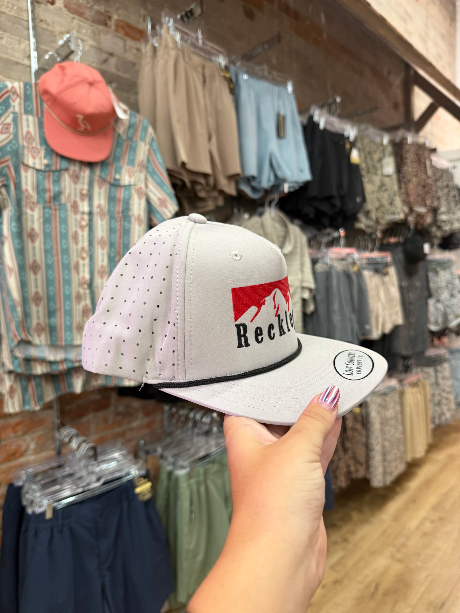 Good Ole Boys Mountain Gray/Red Hat