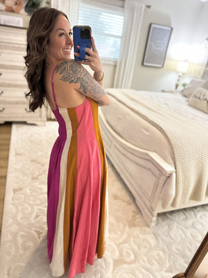Jaymie Color Block Sleeveless Maxi Dress