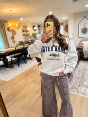 Outer Banks Embroidered Crew Neck