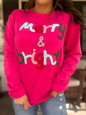 Merry & Bright Embroidered Sweater