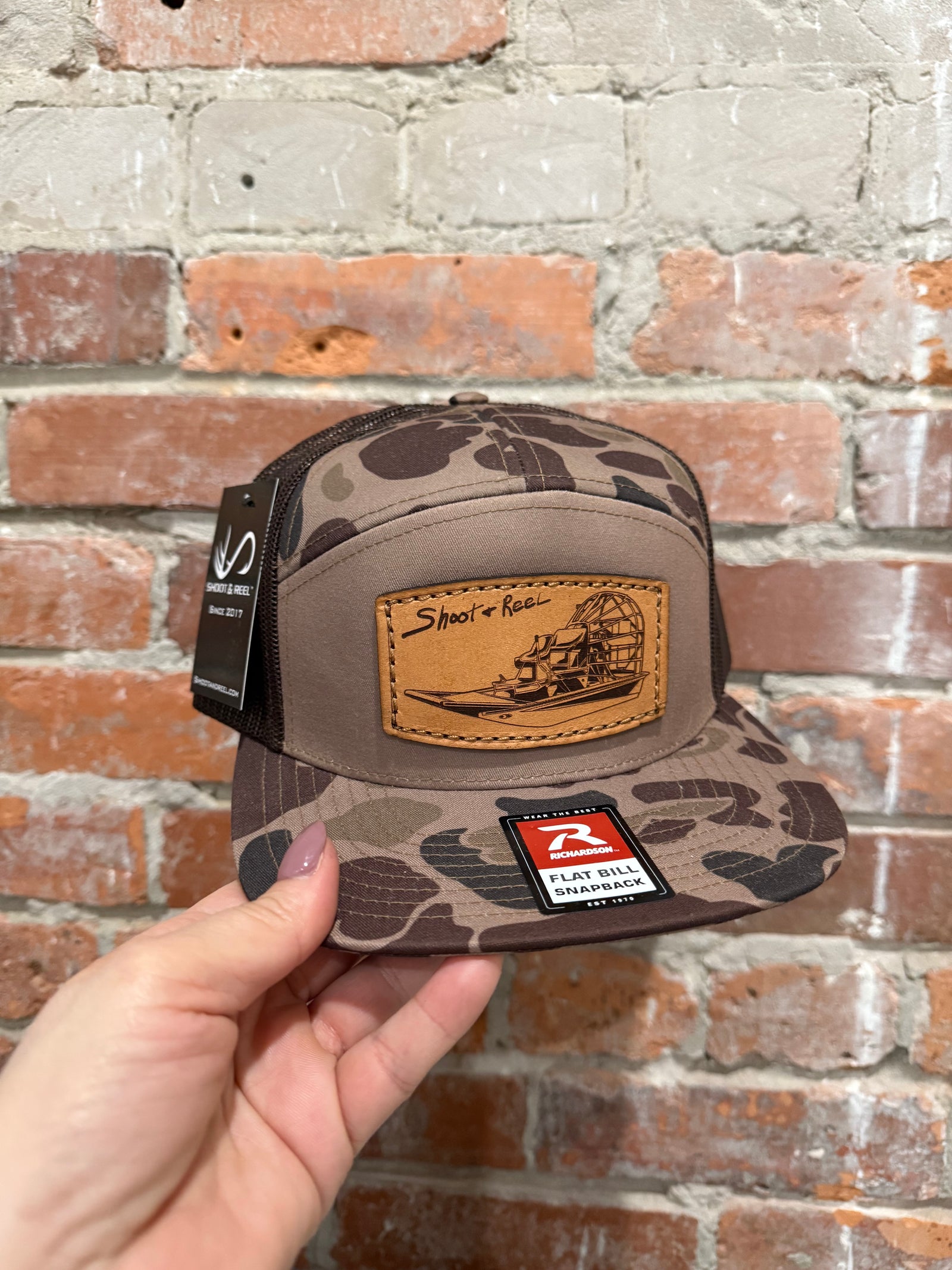 Shoot & Reel Bark Duck Camo Airboat Patch