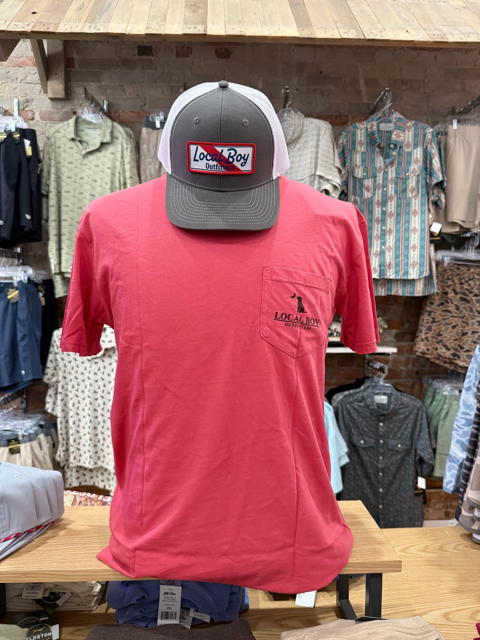 Local Boy Lab & Lake Tee - Brick