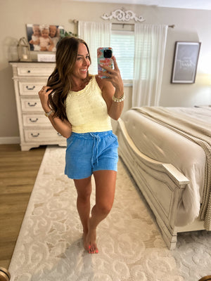 Dana Floral Edge Top - Banana