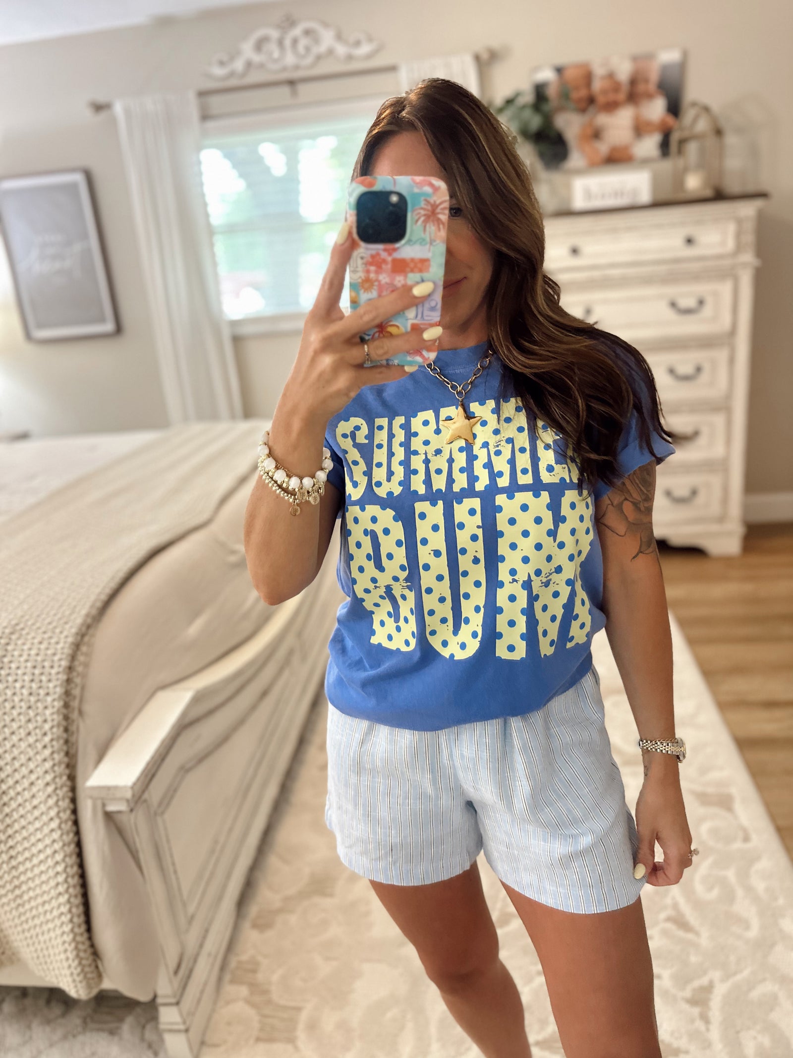Summer Bum Polka Dot Comfort Colors Tee