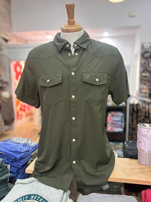 Burlebo Performance Western Shirt - Mallard Green