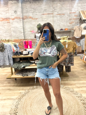 Hunter Green Mallard Comfort Colors Tee