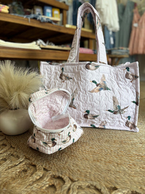 Mallory Ducks Icon Pink Quilted Travel Case