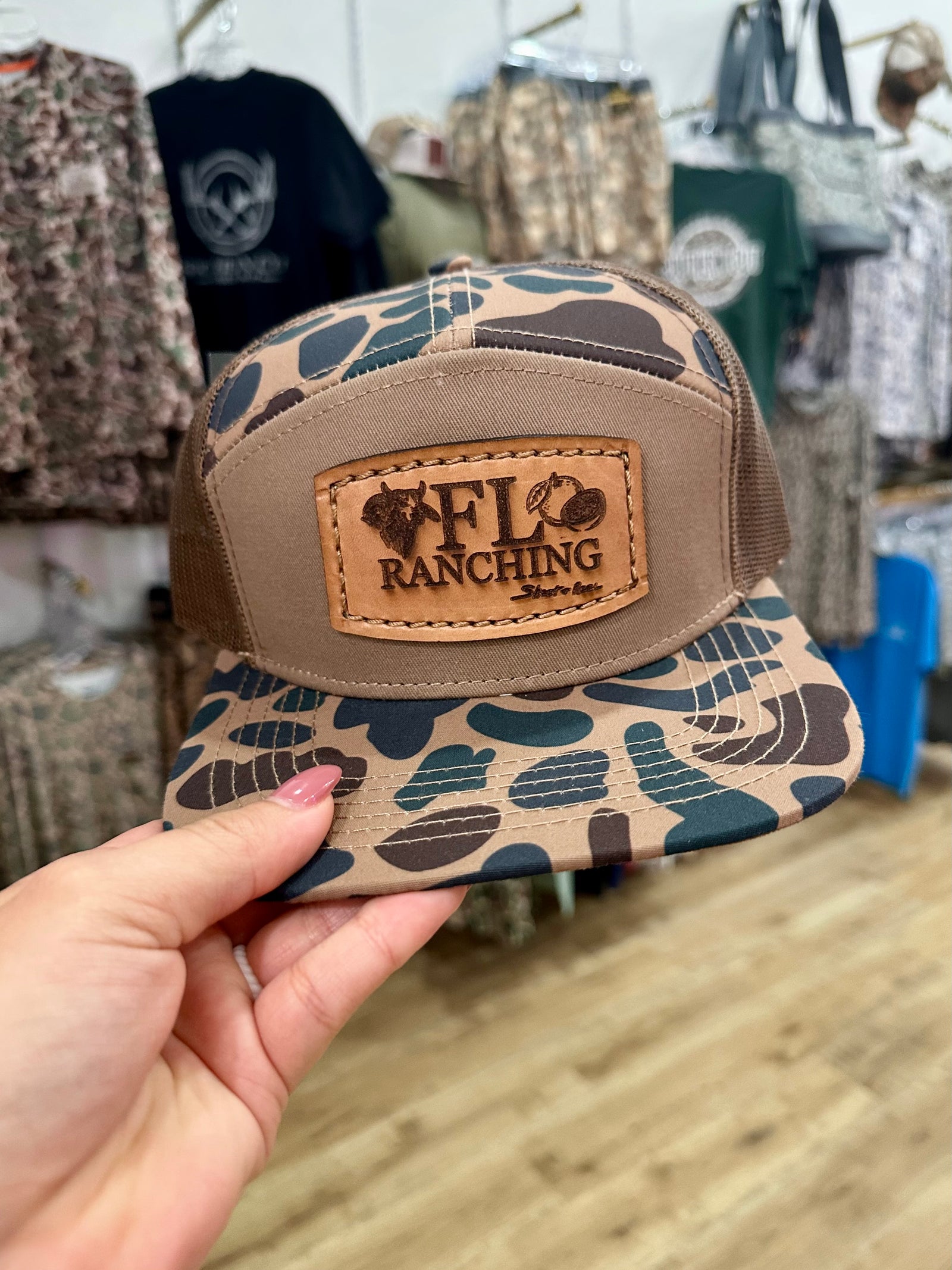 Shoot & Reel FL Ranching 7 Panel Men's Hat - Delta