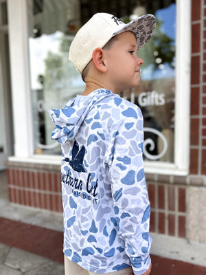 Youth Southern Cut Pro Hoodie - Ocean Camo