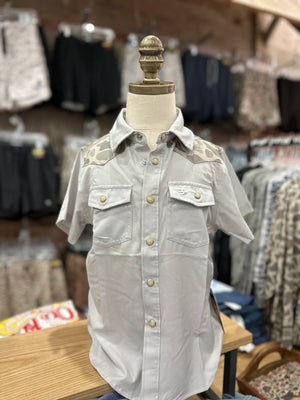 Youth Burlebo Performance Western Shirt - Bird Szn