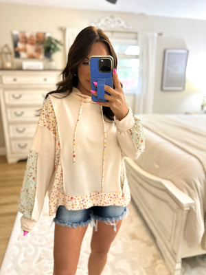 Hartley Bubble Sleeve Floral Hoodie