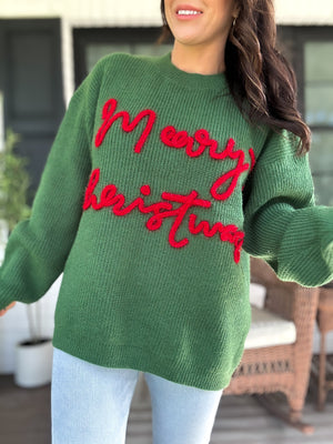 A Bright Merry Christmas Sweater