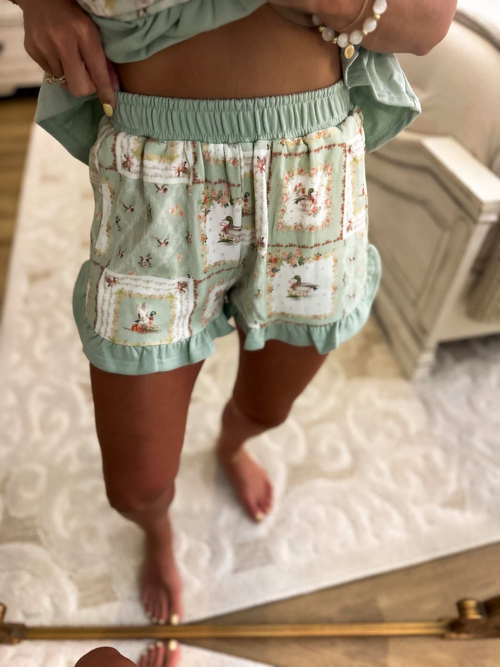 Abigail Floral Mallard Lounge Shorts