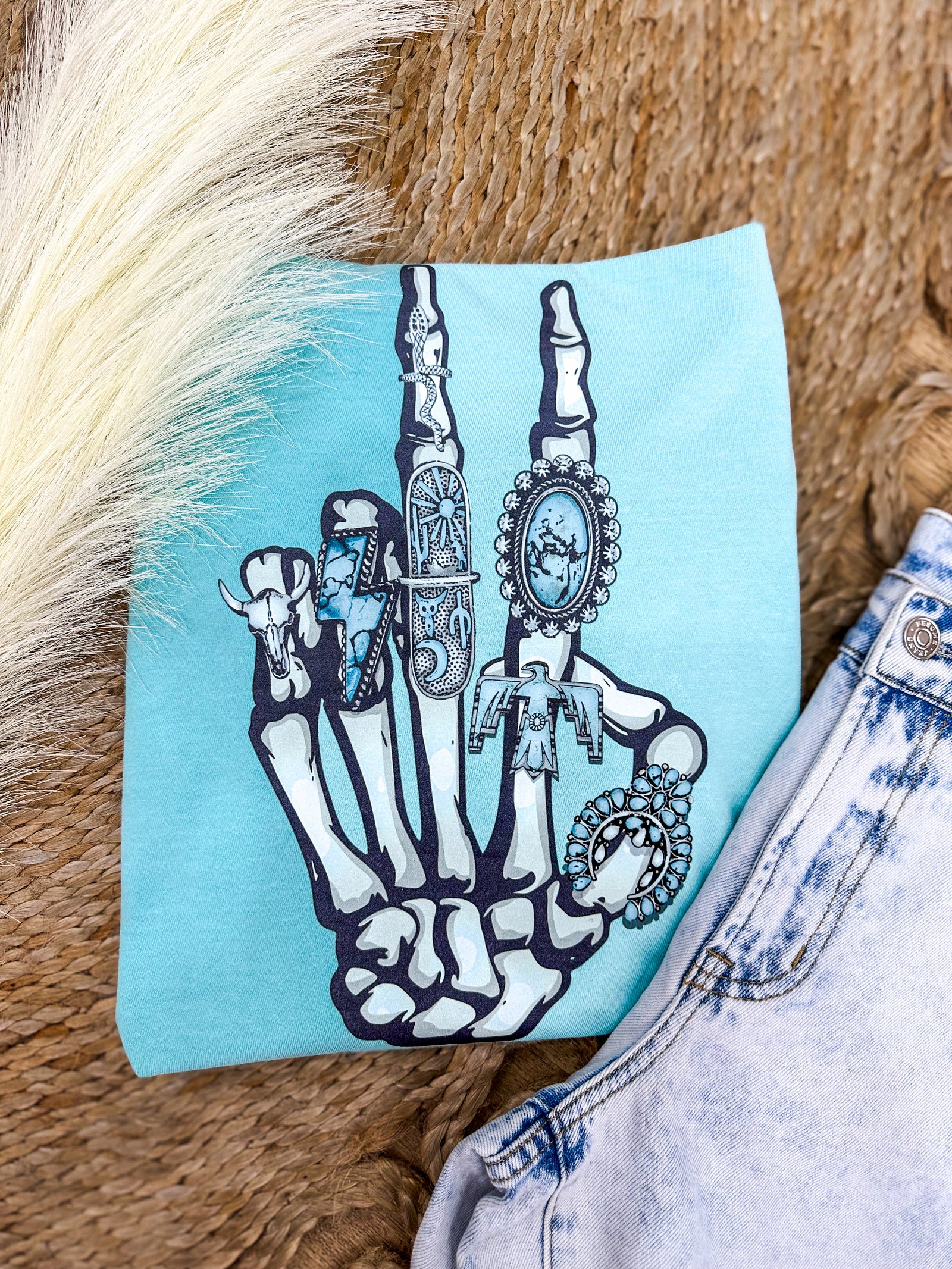 Western Skeleton Hand Tee