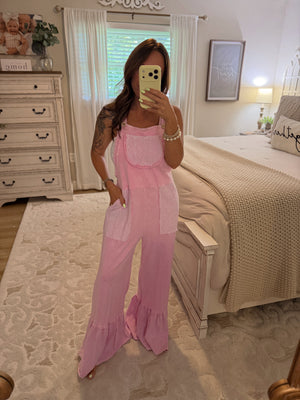 Collins Mineral Washed Ruffle Jumpsuit