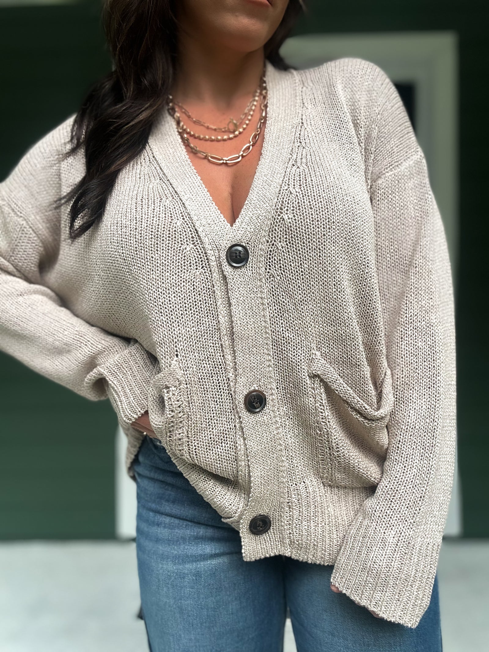 Karsyn Button Slouchy Cardigan