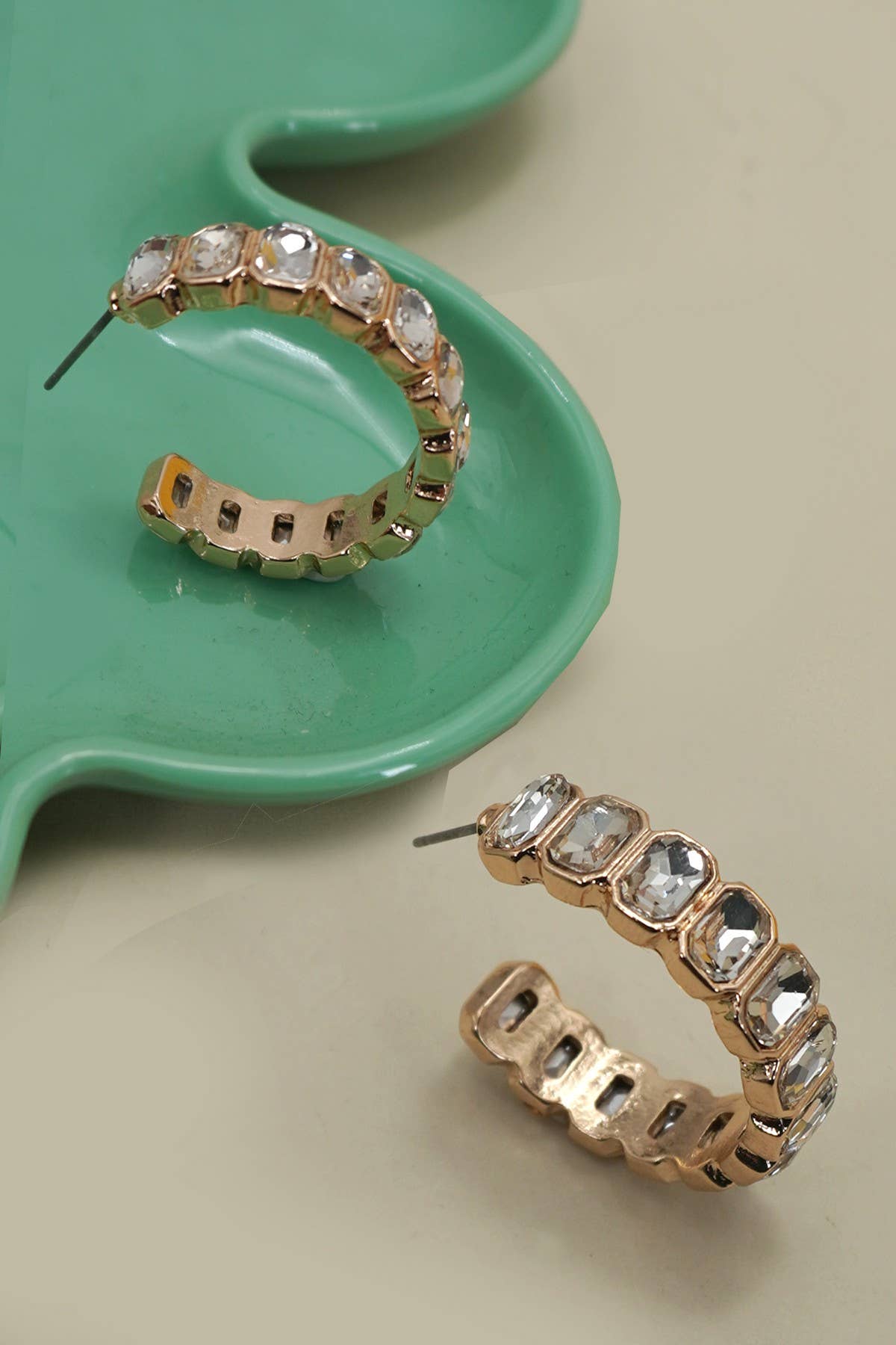 Rhinestone Hoop Earrings