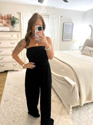 Everlie Strapless Jumpsuit - Black