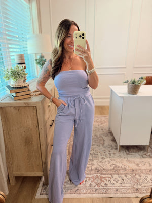 Georgina Striped Pants - Lavender