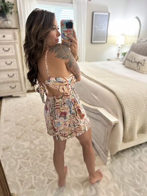 Western Nights Open Back Romper