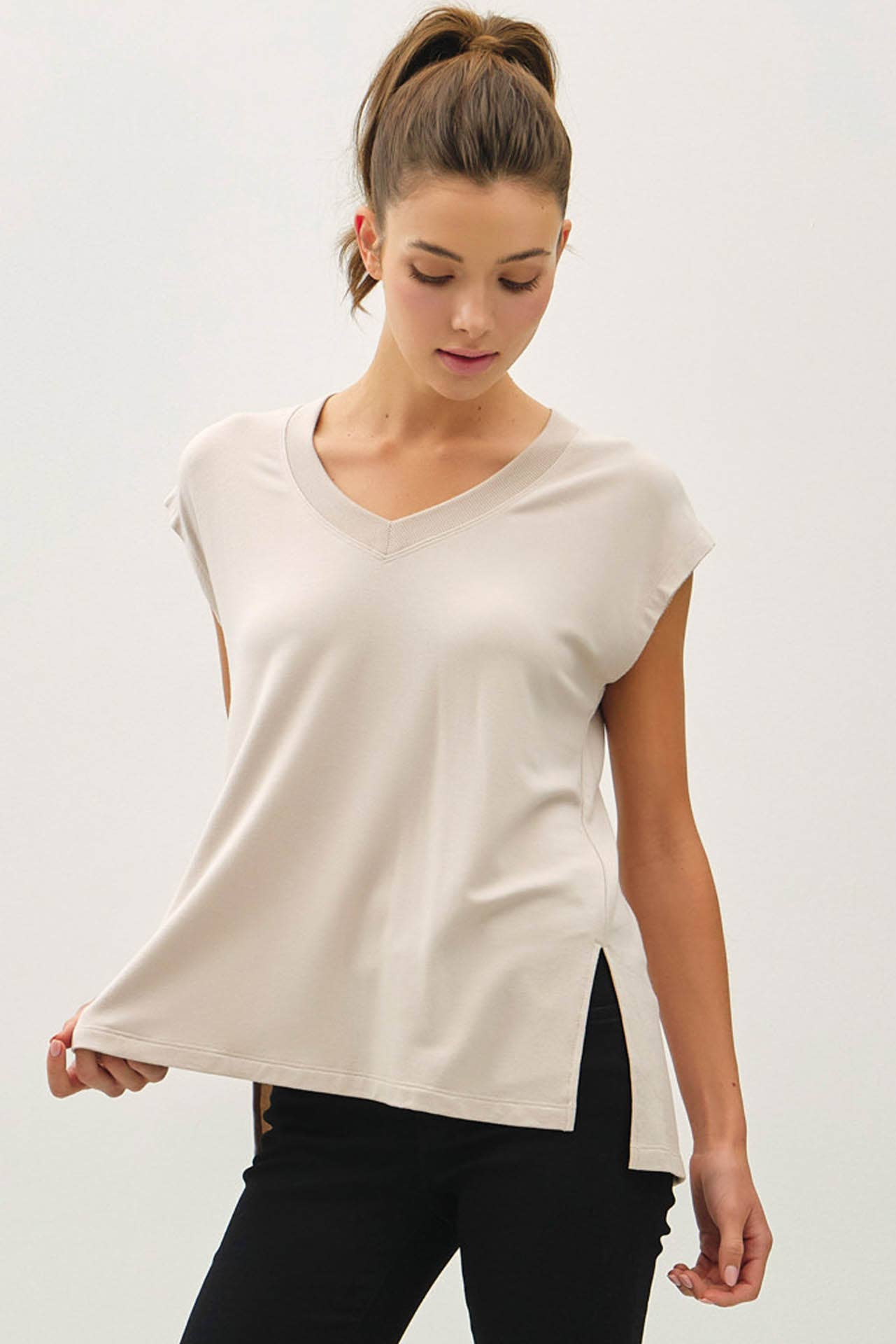 Quinn Dolman Sleeve Top - Sand