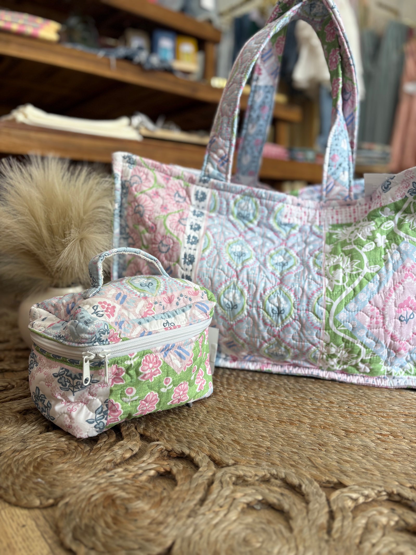 Laramie Patchwork Pastel Travel Case