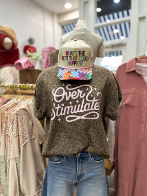 Over Stimulated Over Sized Leopard Tee