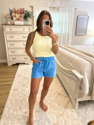 Dana Floral Edge Top - Banana