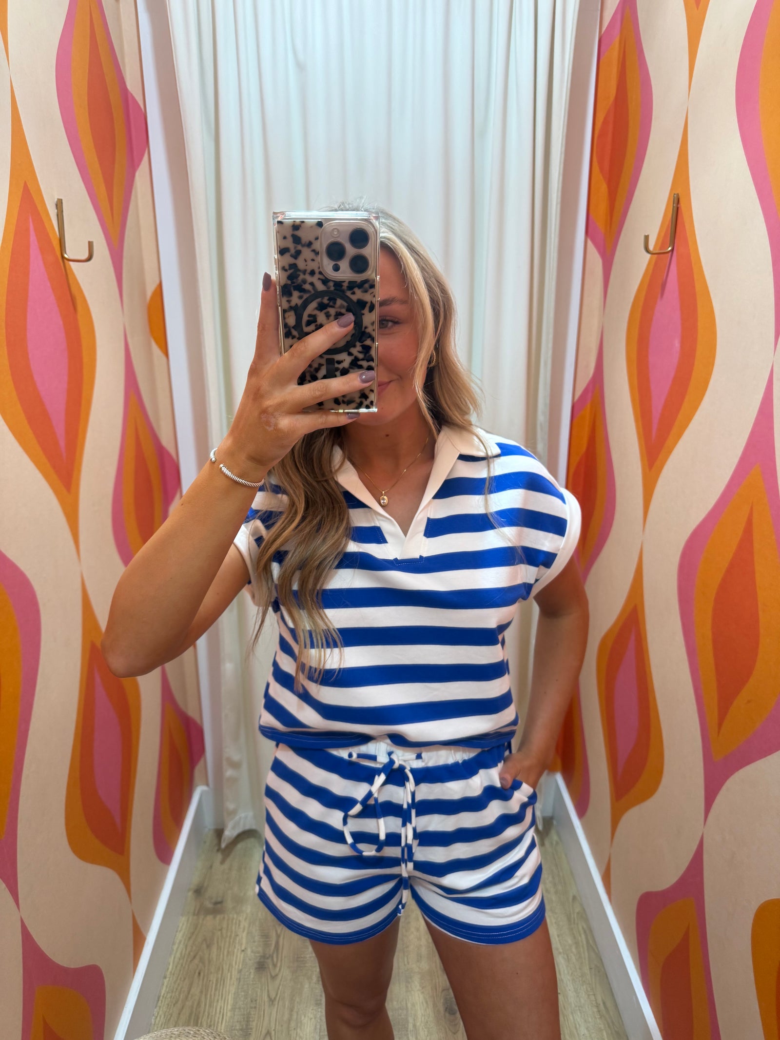 Quinn Striped Lounge Shorts