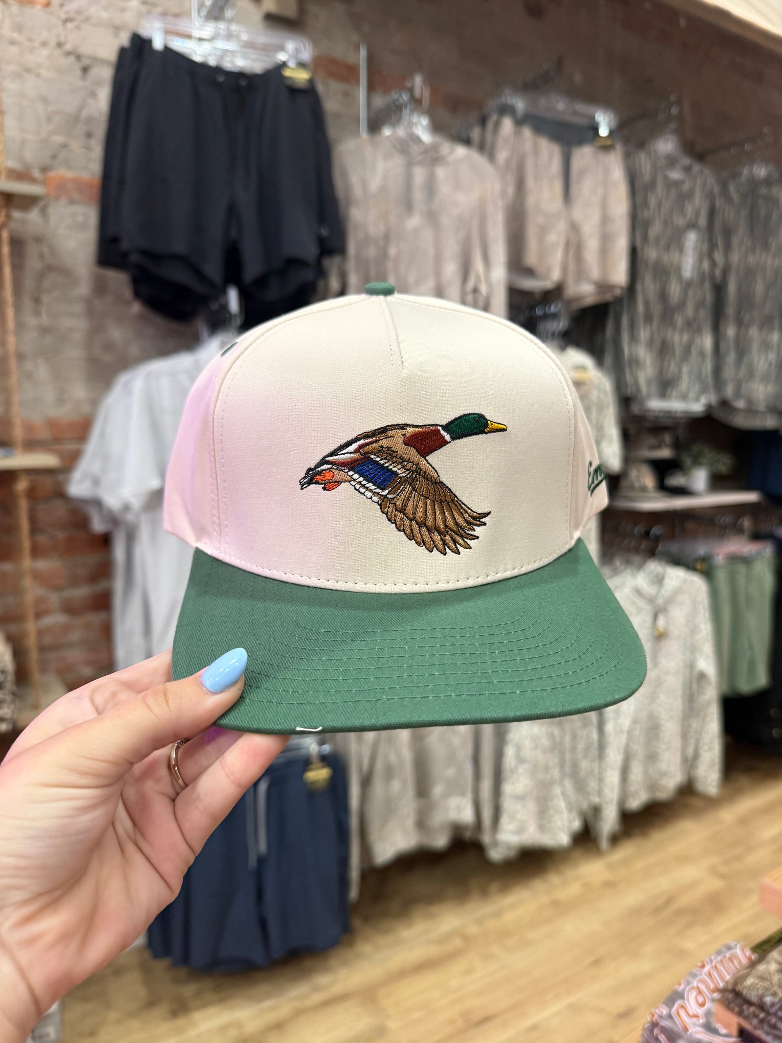 Mallard Cream/Green 6 Panel