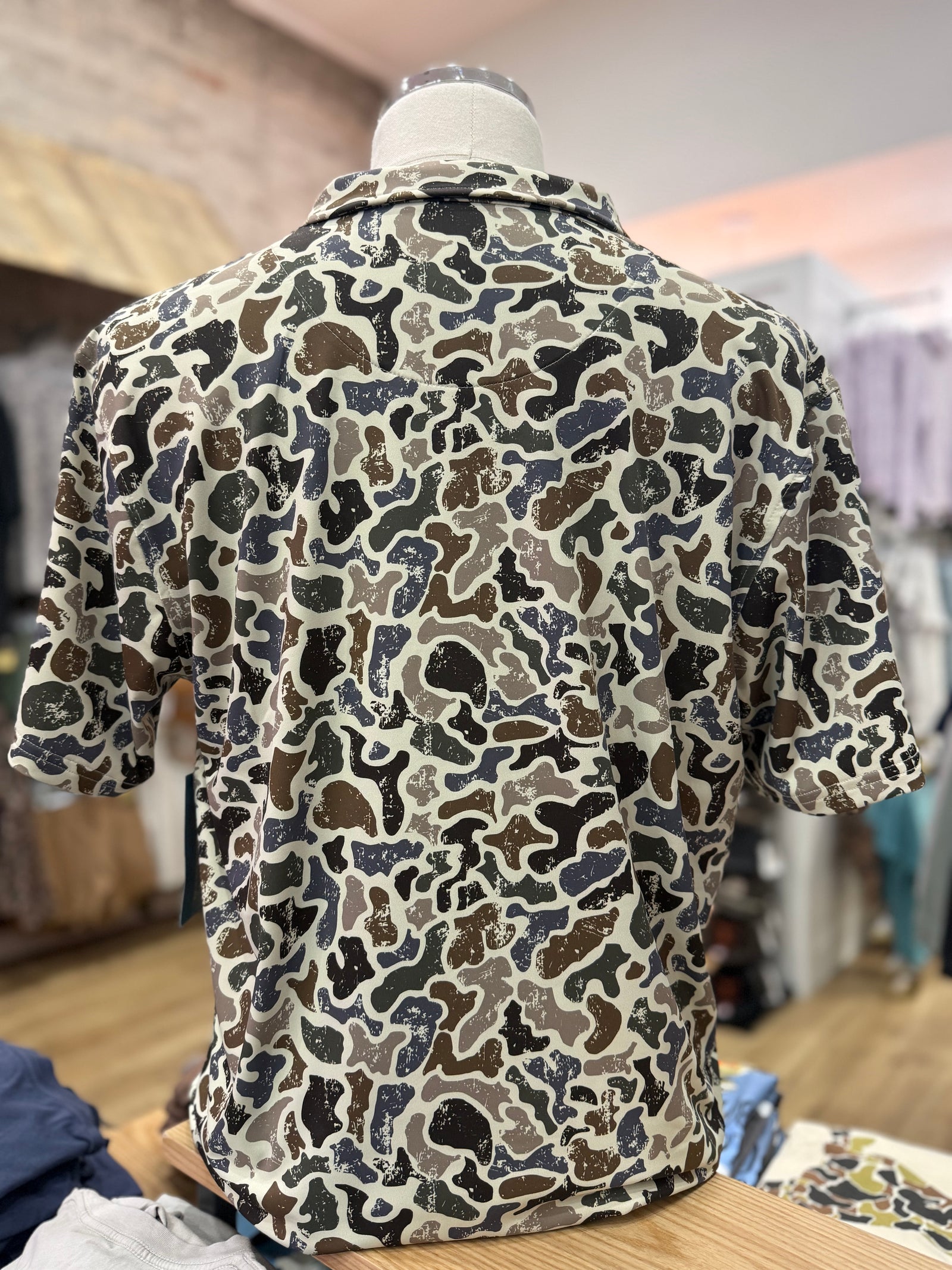 Local Boy Dirty Myrtle Polo - Distressed Localflage Camo