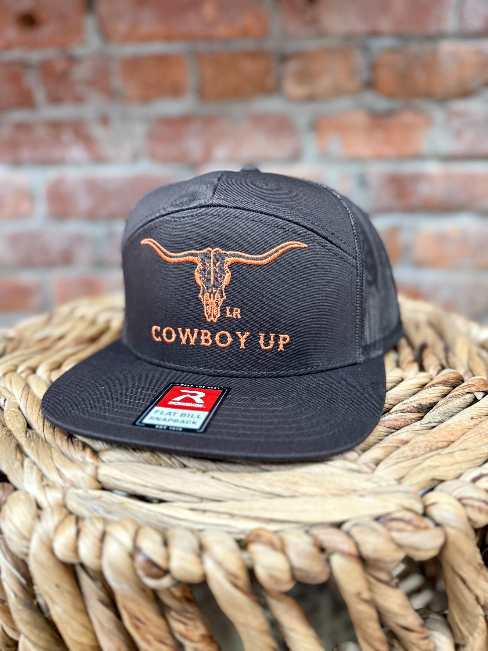 Little River Cowboy Up Brown/Orange Flatbill Hat