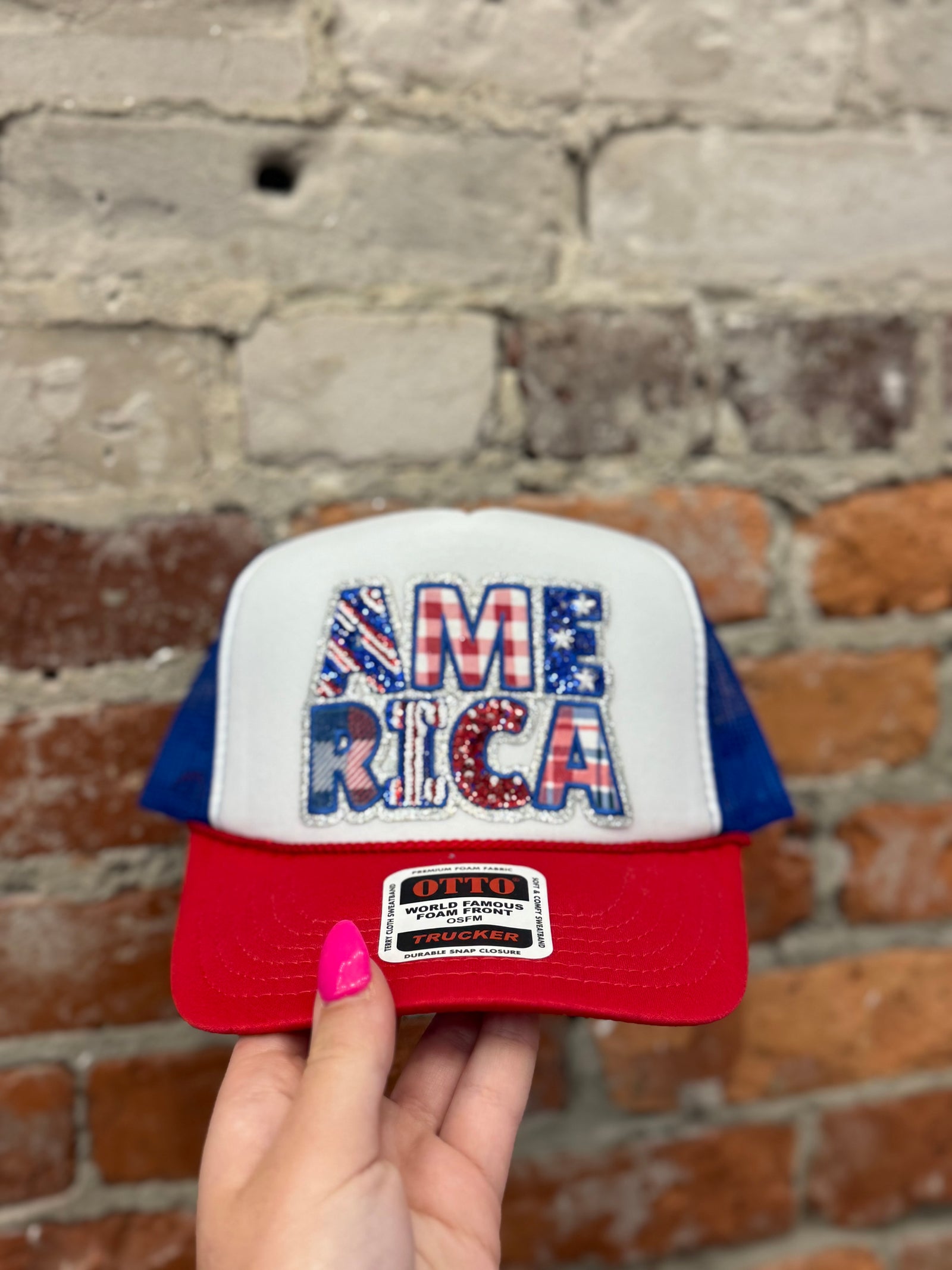American Glitter Trucker Hat